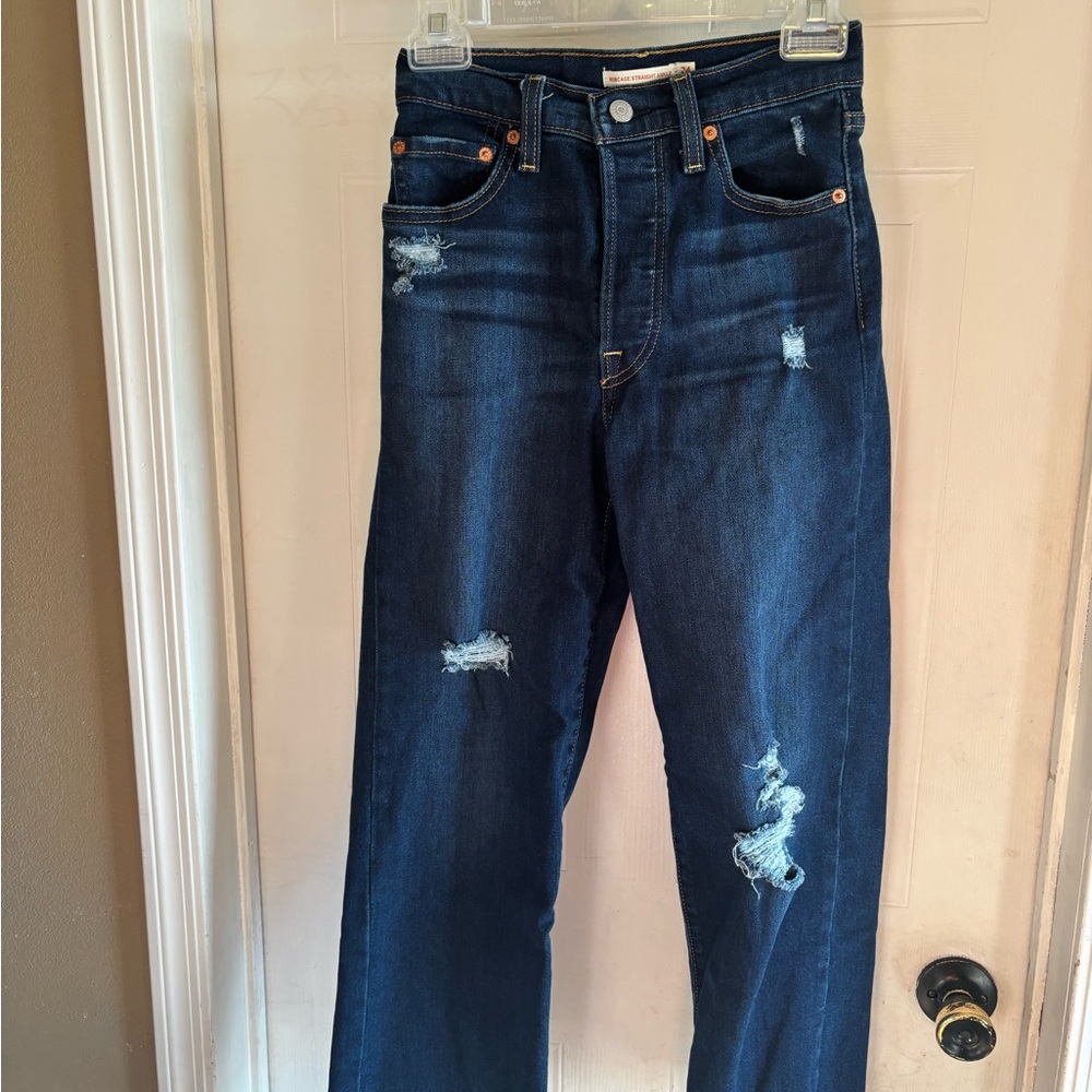 Levi’s-new ribcage straight ankle